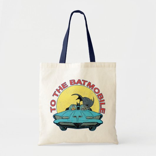 Naar de Batmobile - Onderdruk pictogram Tote Bag (Voorkant)
