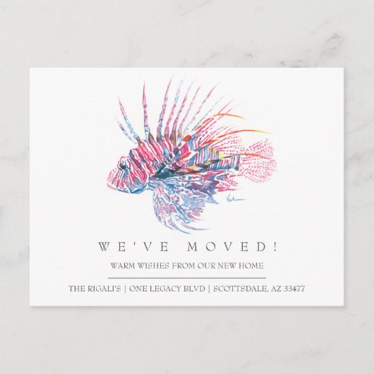 Naar de Beach New Home Moving Announance Briefkaart (Voorkant)