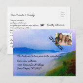 Naar de bergen Verander van adres Uw foto Aankondigingskaart (Voorkant / Achterkant)