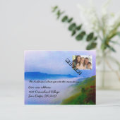 Naar de bergen Verander van adres Uw foto Aankondigingskaart (Staand voorkant)