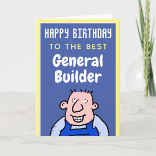 Naar de beste algemene bouwer - Happy Birthday Kaart