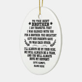 Naar de beste broer van zus of broer keramisch ornament (Links)
