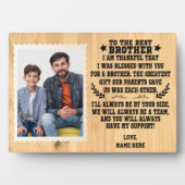 Naar de beste broer van zuster of broer & foto fotoplaat (voorkant)