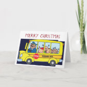 NAAR DE ** BESTE BUSCHAUFFEUR OOIT ** MET KERST FEESTDAGEN KAART (Voorkant)