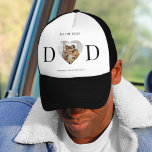 Naar de beste Dad Custom Photo Heart Gift Trucker Pet<br><div class="desc">Vier papa met deze stijlvolle en oprechte trucker-hoed met een aangepaste hartvormige foto en kindernamen. De gedurfde "DAD" -typografie lijsten uw geüploade afbeelding, waardoor het een uniek geschenk is waar hij trots op zal zijn om te draag. Perfect voor Vaderdag, verjaardagen of elk moment dat het waard is om je...</div>