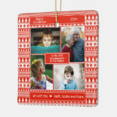 Naar de beste grootouders in de wereld Noordse fot Keramisch Ornament (Links)