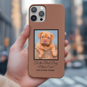 Naar de beste hond moeder ooit aangepaste foto en  iPhone 16 pro max hoesje