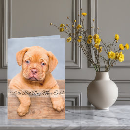 Naar de beste hond moeder ooit aangepaste foto en  feestdagen kaart