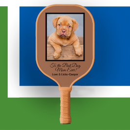 Naar de beste hond moeder ooit aangepaste foto en  pickleball paddle