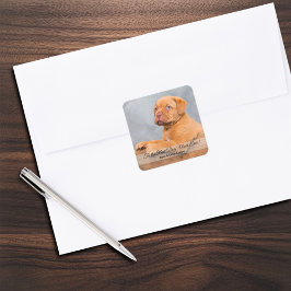 Naar de beste hond moeder ooit aangepaste foto en  vierkante sticker