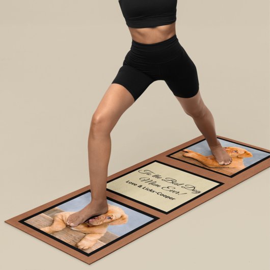 Naar de beste hond moeder ooit aangepaste foto en  yogamat