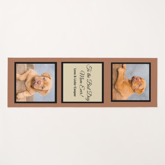 Naar de beste hond moeder ooit aangepaste foto en  yogamat (Voorkant (horizontaal))