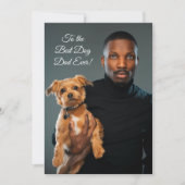 Naar de beste hond-pap, aangepaste fotoplatte Kaar (Voorkant)