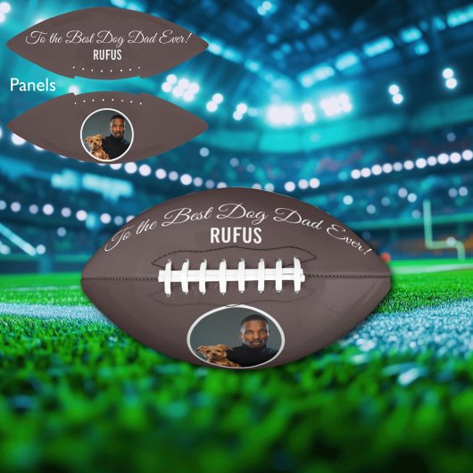 Naar de beste hond vader ooit aangepaste foto en t american football