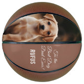 Naar de beste hond vader ooit aangepaste foto en t basketbal (Voorkant)