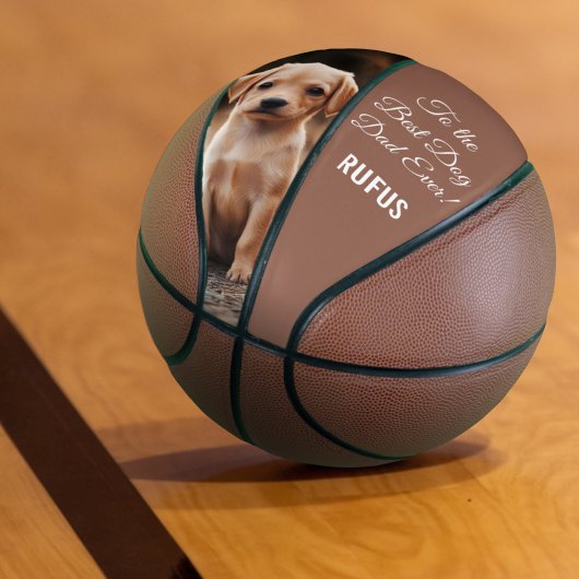 Naar de beste hond vader ooit aangepaste foto en t basketbal