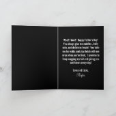 Naar de beste hond vader ooit aangepaste foto en t feestdagen kaart (Binnen)