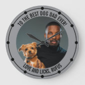 Naar de beste hond vader ooit aangepaste foto en t grote klok (Voorkant)