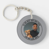 Naar de beste hond vader ooit aangepaste foto en t sleutelhanger (Voorkant)