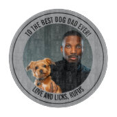 Naar de beste hond vader ooit aangepaste foto en t snijplank (Voorkant)