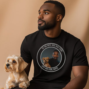 Naar de beste hond vader ooit aangepaste foto en t t-shirt