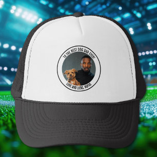 Naar de beste hond vader ooit aangepaste foto en t trucker pet