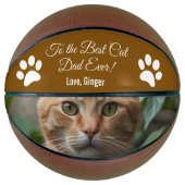 Naar de beste kat-pap ooit aangepaste foto basketbal (Voorkant)