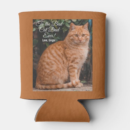 Naar de beste kat-pap ooit aangepaste foto blikjeskoeler (Achterkant)