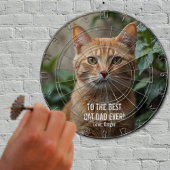 Naar de beste kat-pap ooit aangepaste foto dartbord