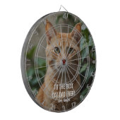 Naar de beste kat-pap ooit aangepaste foto dartbord (Voorkant Links)