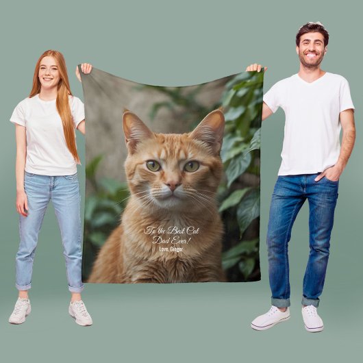 Naar de beste kat-pap ooit aangepaste foto fleece deken