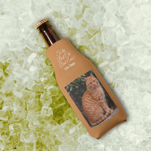 Naar de beste kat-pap ooit aangepaste foto flesjeskoeler