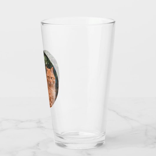 Naar de beste kat-pap ooit aangepaste foto glas (Links)