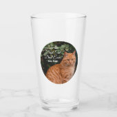 Naar de beste kat-pap ooit aangepaste foto glas (Voorkant)