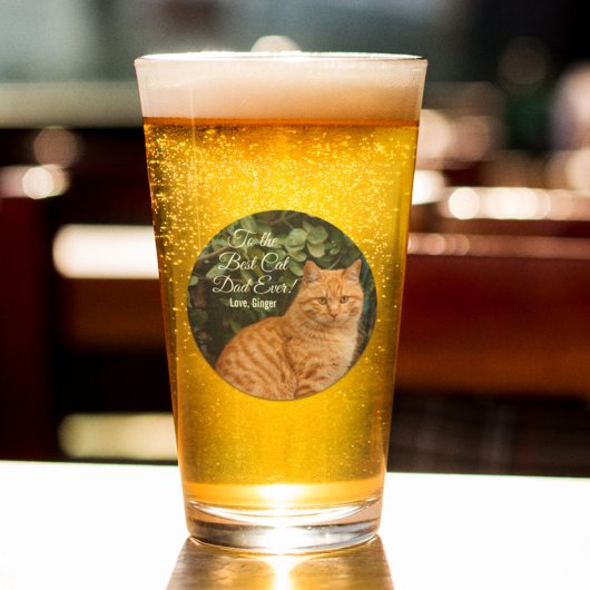 Naar de beste kat-pap ooit aangepaste foto glas