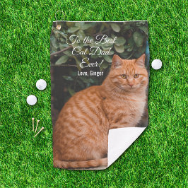 Naar de beste kat-pap ooit aangepaste foto golfhanddoek