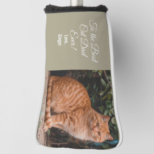 Naar de beste kat-pap ooit aangepaste foto golfheadcover (Draai 90)