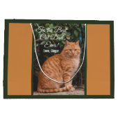 Naar de beste kat-pap ooit aangepaste foto groot cadeauzakje (Achterkant)