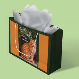 Naar de beste kat-pap ooit aangepaste foto groot cadeauzakje