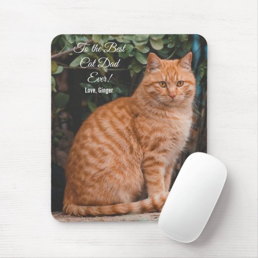 Naar de beste kat-pap ooit aangepaste foto muismat (Met muis)