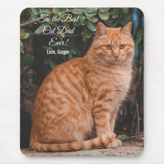 Naar de beste kat-pap ooit aangepaste foto muismat (Voorkant)