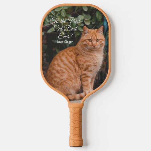 Naar de beste kat-pap ooit aangepaste foto pickleball paddle (Voorkant)