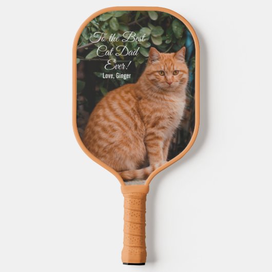 Naar de beste kat-pap ooit aangepaste foto pickleball paddle (Achterkant)