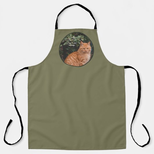 Naar de beste kat-pap ooit aangepaste foto schort (Voorkant)