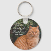Naar de beste kat-pap ooit aangepaste foto sleutelhanger (Voorkant)