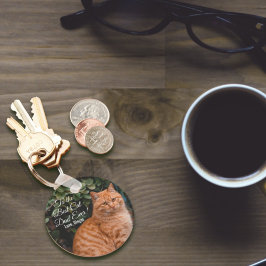 Naar de beste kat-pap ooit aangepaste foto sleutelhanger