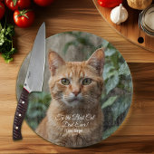 Naar de beste kat-pap ooit aangepaste foto snijplank