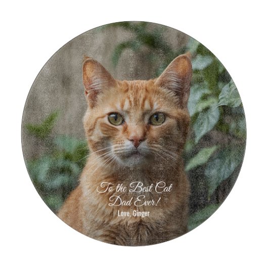 Naar de beste kat-pap ooit aangepaste foto snijplank (Voorkant)