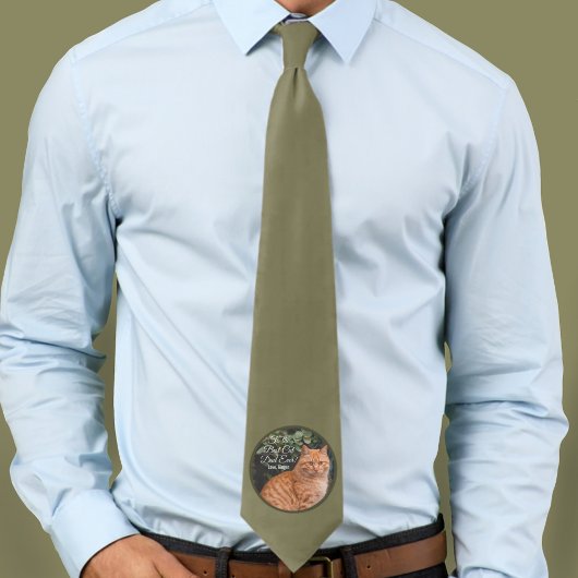 Naar de beste kat-pap ooit aangepaste foto stropdas