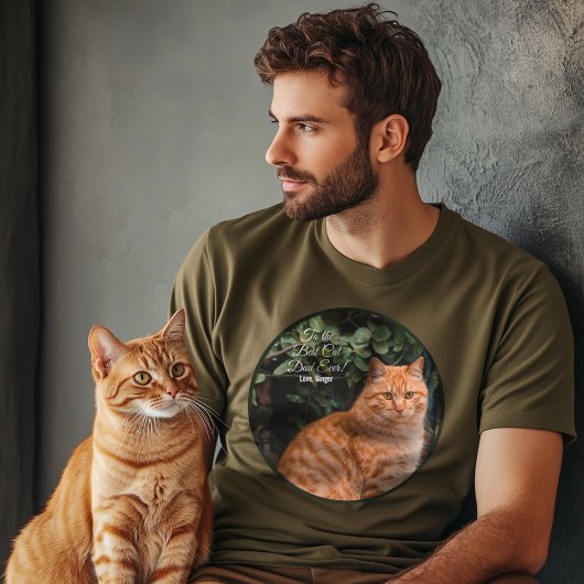 Naar de beste kat-pap ooit aangepaste foto t-shirt